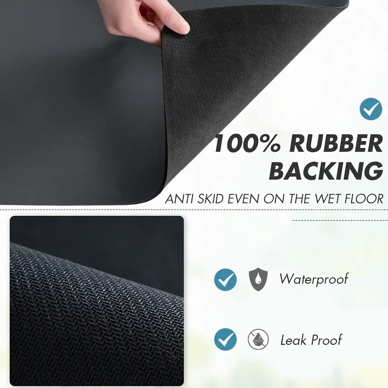 Super Absorbent Diatomaceous Floor Mat Flower Pattern NonSlip Bathroom Carpet Rug AntiFouling 4