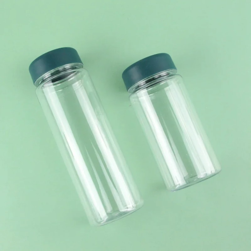 Portable Sport Water Bottle Large Capacity Transparent Cup Simple Plastic Water Cup Outdoor Camping 8