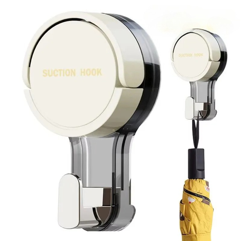 Strong Suction Cup Wall Hooks, No Drill Removable, Perfect for Bathroom Kitchen Storage, Leaves No Damage.