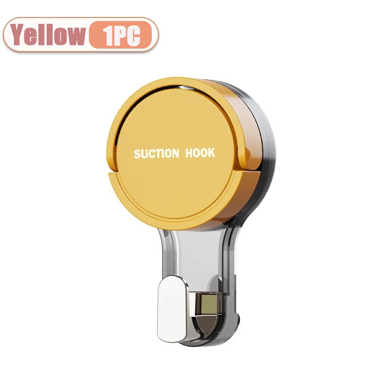 Strong Suction Cup Wall Hooks, No Drill Removable, Perfect for Bathroom Kitchen Storage, Leaves No Damage.