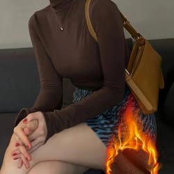 cozy slim fit women half turtleneck long sleeve top elegant korean casual style for autumn winter wear