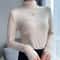 Cozy Slim Fit Women Half Turtleneck Long Sleeve Top Elegant Korean Casual Style For Autumn Winter W 7