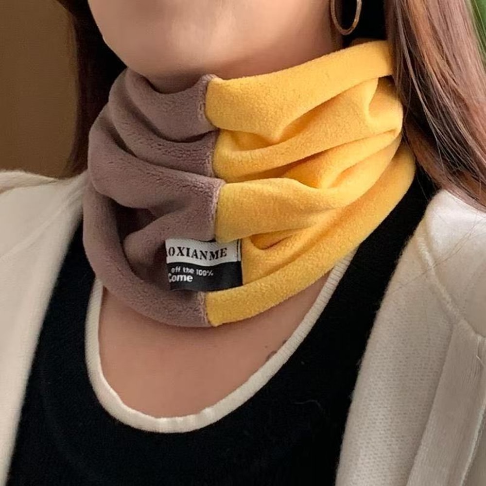 Winter Women Warm Neck Warmer Fleece Scarf Face Mask Thermal Windproof Neck Cover Ideal For Outdoor 1