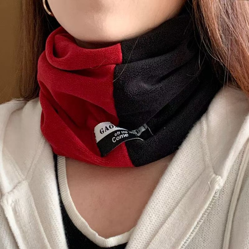 Winter Women Warm Neck Warmer Fleece Scarf Face Mask Thermal Windproof Neck Cover Ideal For Outdoor 3