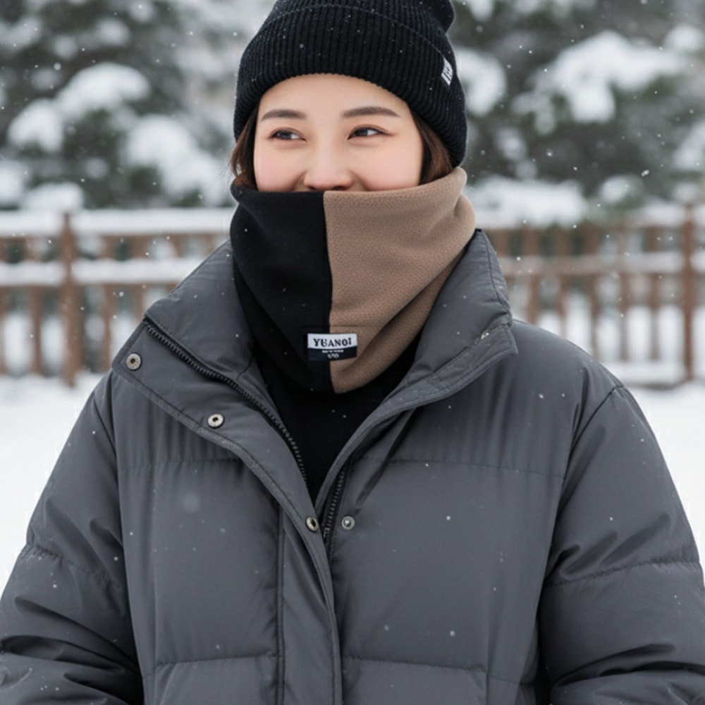 Winter Women Warm Neck Warmer Fleece Scarf Face Mask Thermal Windproof Neck Cover Ideal For Outdoor 4