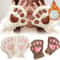 Fingerless Gloves With Bear Cat Design Plush Animal Paw Gloves For Casual Winter Streetwear And The 2