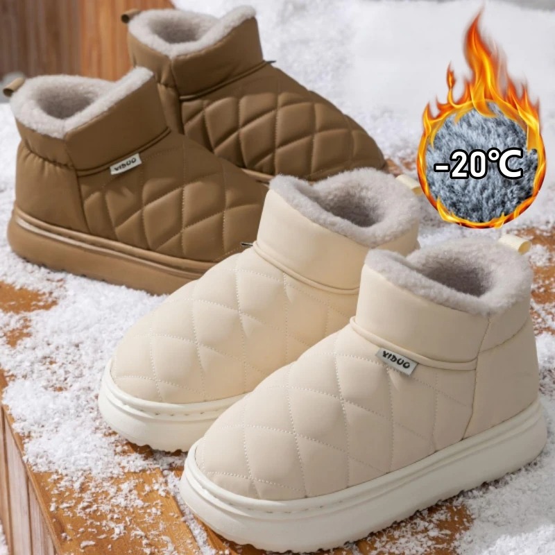 Slip Resistant Waterproof Winter Snow Boots for Women with Fur Lining and Outdoor Traction Sole
