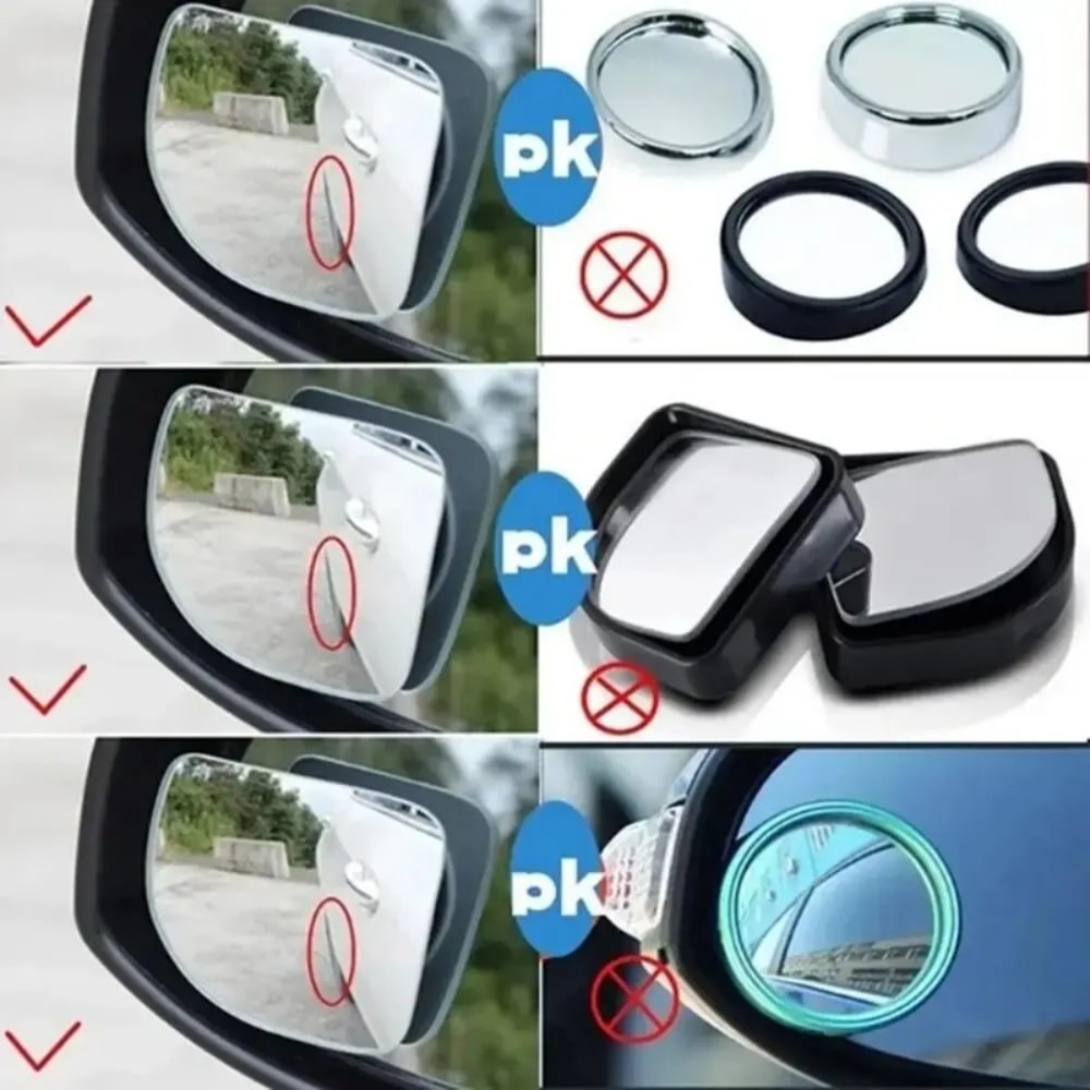 Universal Fit Glass Car Blind Spot Rearview Mirror Adjustable Highdefinition For All Cars 5