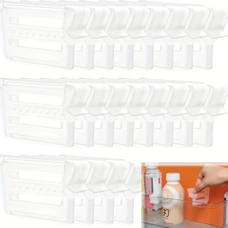 Expandable Drink And Sauce Organizer Adjustable Refrigerator Space Divider Neatly Arranged 1