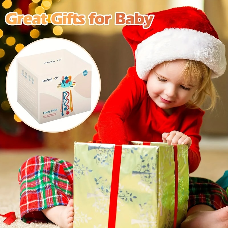 Fidget Travel Toys Grade Silicone Push And Pull String Montessori Sensory Toys For Toddlers 4