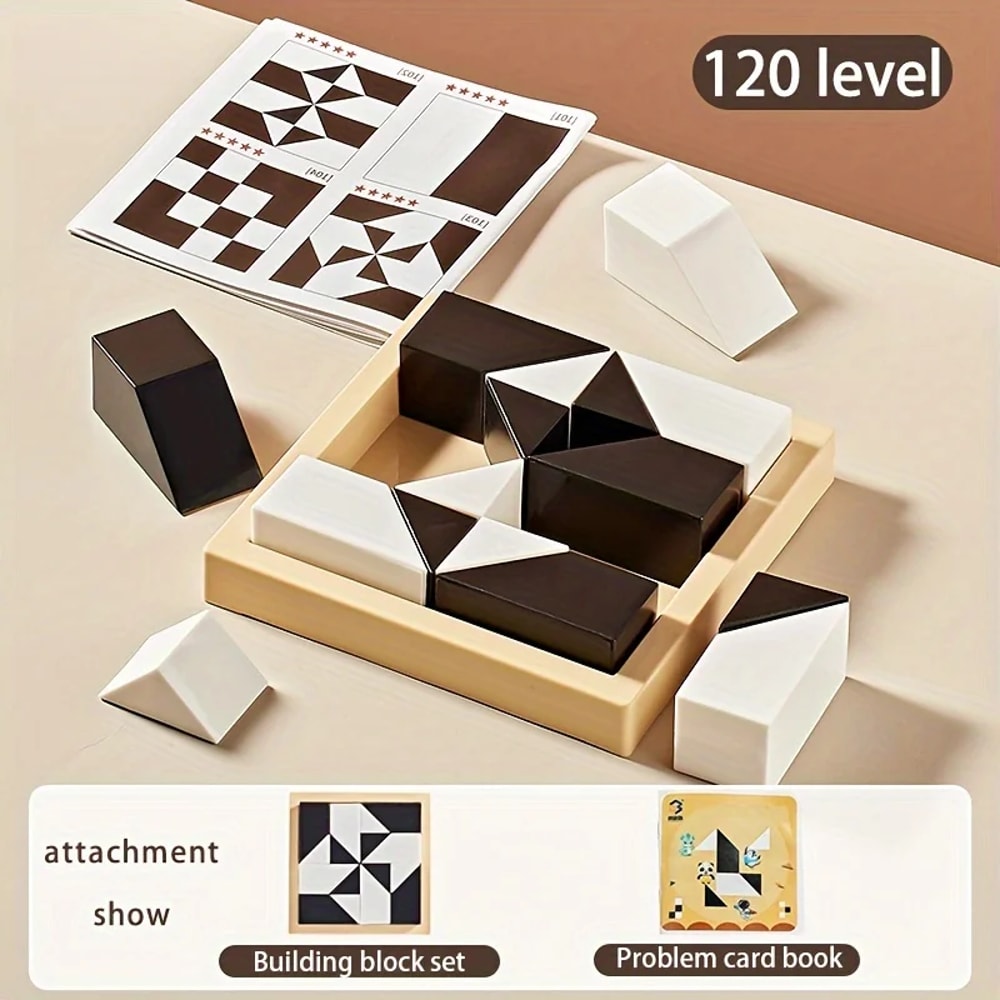 Childrens Intelligent Puzzle Toys Level ParentChild Interactive Tabletop Game Black And White Hidde 0