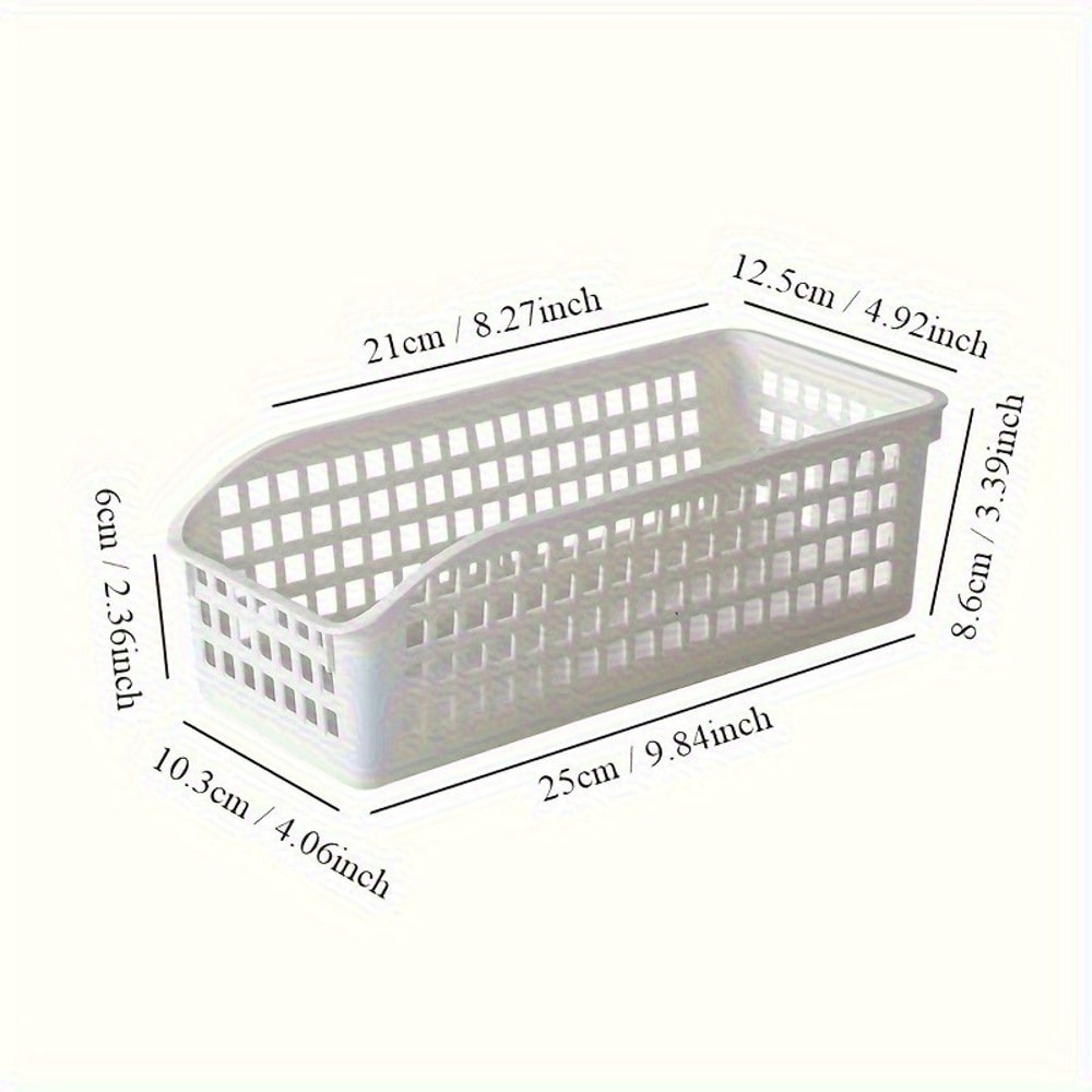 4pcs Stackable Storage Basket SetMultifunctional Plastic Storage BoxSuitable For Books SnacksetcIde 4