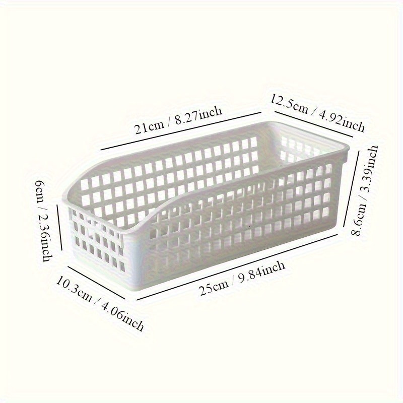 4pcs Stackable Storage Basket SetMultifunctional Plastic Storage BoxSuitable For Books SnacksetcIde 4