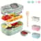 Oval Sealed Freshkeeping Bento Box Convenient Insulated Doublelayer Household Adult Lunch Box 0