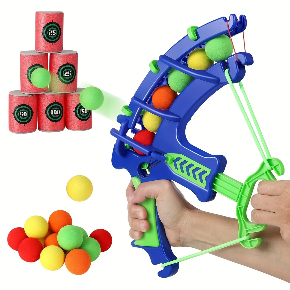 Indoor And Outdoor Children Shooting Toys Hot Selling Bow And Arrow Ejection EVA Sponge Ball Target 0