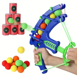 indoor and outdoor children shooting toys, hot selling bow and arrow ejection eva sponge ball target bucket sticker.