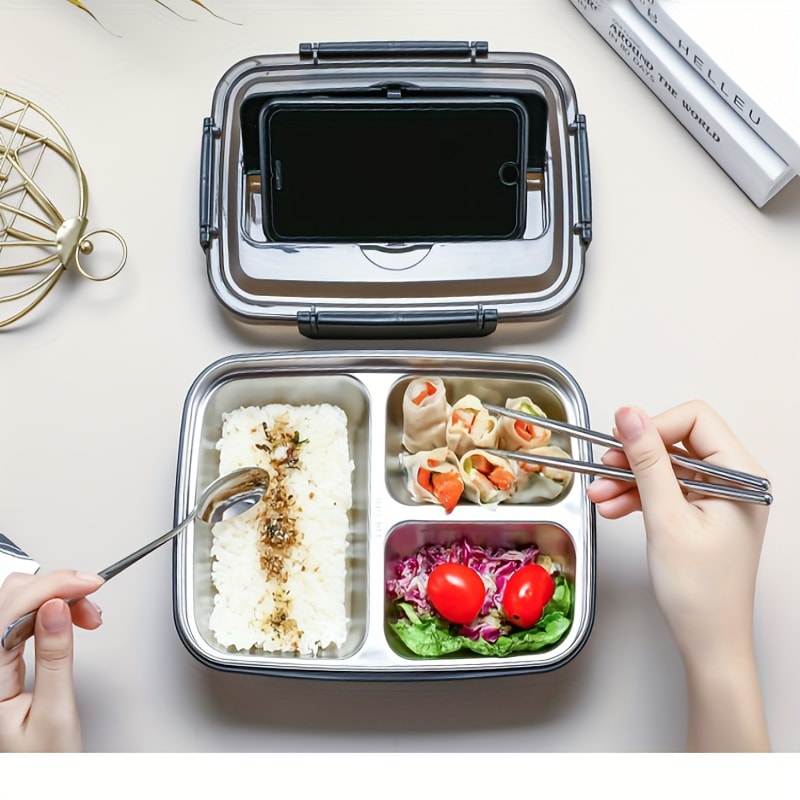 Durable LeakProof Stainless Steel Lunch Box Container For Students And Office Workers 1