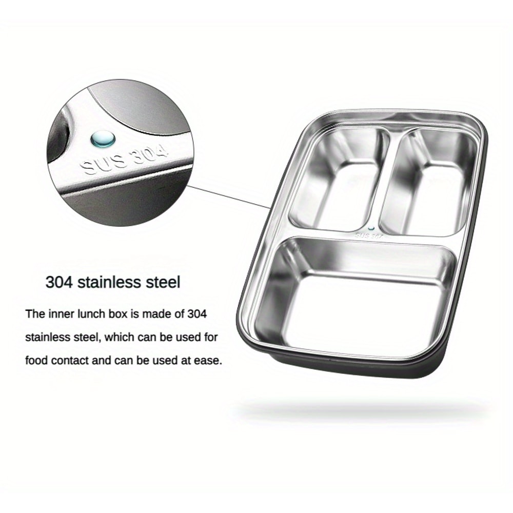 Durable LeakProof Stainless Steel Lunch Box Container For Students And Office Workers 2
