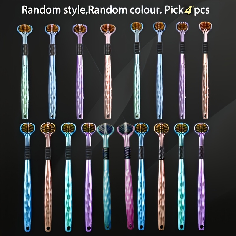 Ergonomic Manual Toothbrush Set With Soft Grip Handle Golden Volcanic Bristles Replacement Brush He 2