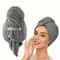 Ultra Absorbent Extra Large Microfiber Hair Towel Wrap With Elastic Band Quick Dry Soft Hair Turban 1
