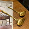 Elegant Golden Stainless Steel Large Spoons With Long Handles For Soup Hot Pot Porridge 5