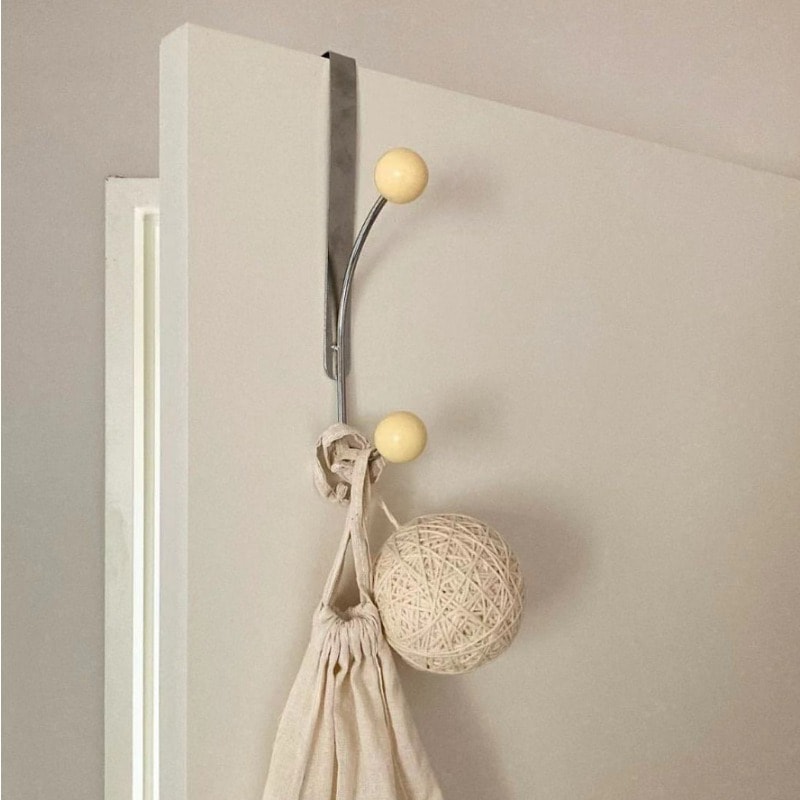 HeavyDuty OvertheDoor Iron Hook Rack Easy Install Metal Hooks For Coats Hats Ideal For Bedroom Kitc