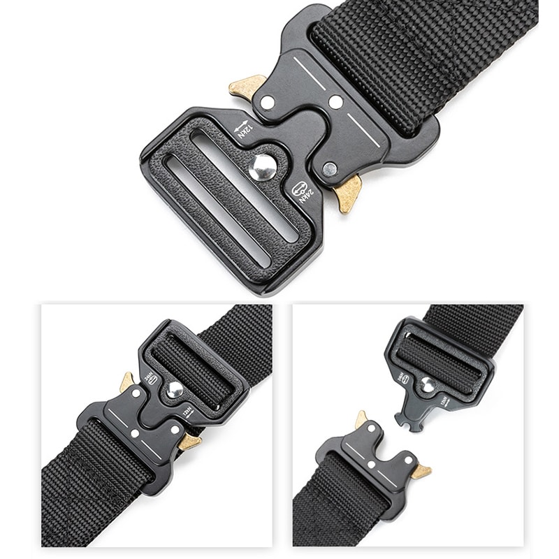 Outdoor Tactical Quick Release Belt Soft Real Nylon Military Sports Belt For Men And Women Black Ny 3