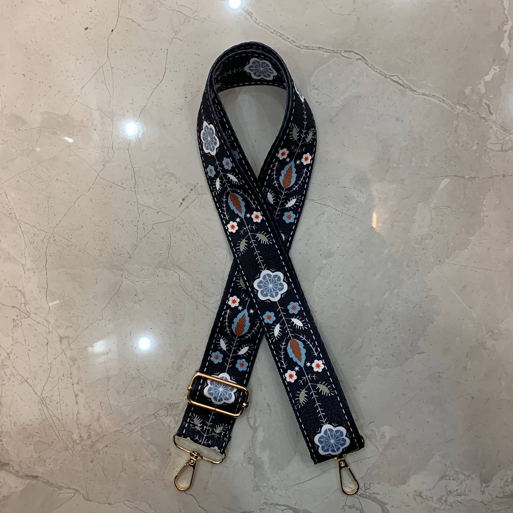 Adjustable Wide Shoulder Strap For Purses Floral Pattern Nylon Crossbody Bag Strap Detachable Purse 4