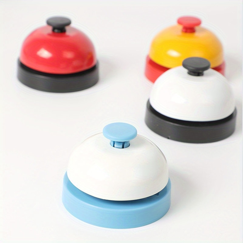 Modern Metal Hand Bell Set Assorted Colors For Kitchen Restaurant Bar Table Games Pet Training Inte 2