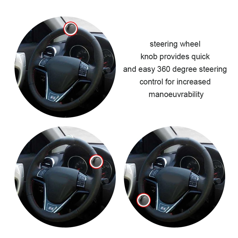 Black Universal Car Steering Wheel Knob Heavy Duty Spinner Handle Ball Hot Sale Durable Accessories