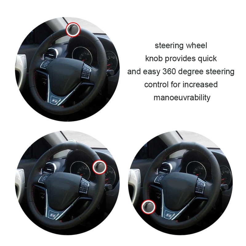 Black Universal Car Steering Wheel Knob Heavy Duty Spinner Handle Ball Hot Sale Durable Accessories