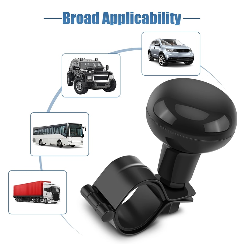 Black Universal Car Steering Wheel Knob Heavy Duty Spinner Handle Ball Hot Sale Durable Accessories