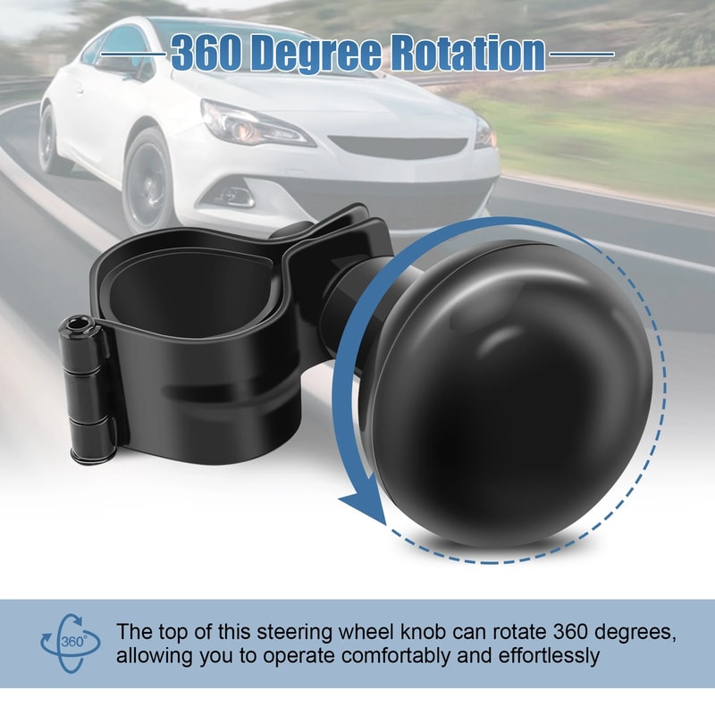 Black Universal Car Steering Wheel Knob Heavy Duty Spinner Handle Ball Hot Sale Durable Accessories