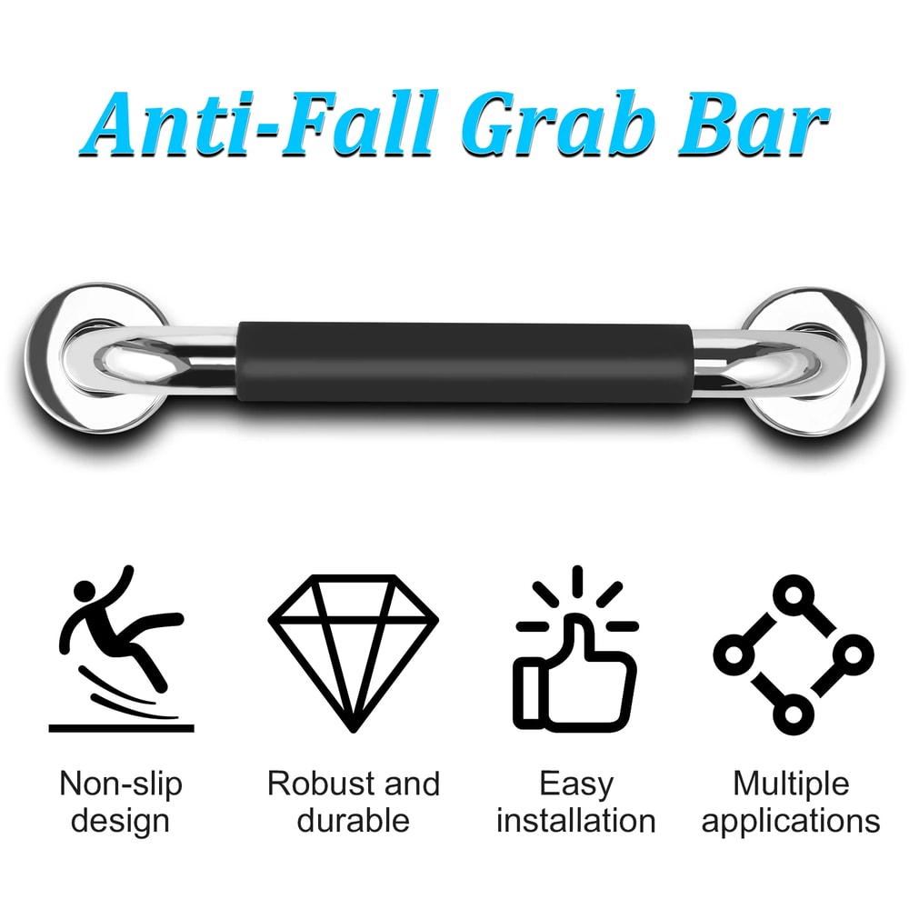 Stainless Steel Plastic Shower Toilet Handrail Anti Slip Tub Grab Bar Prevent Falls Support Handle 1