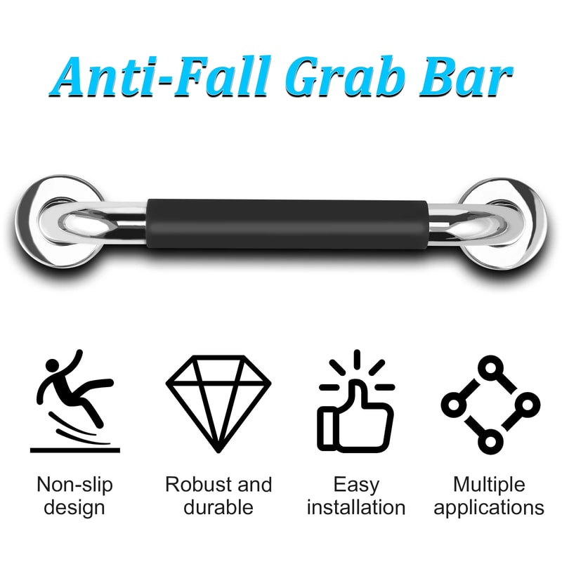 Stainless Steel Plastic Shower Toilet Handrail Anti Slip Tub Grab Bar Prevent Falls Support Handle 1