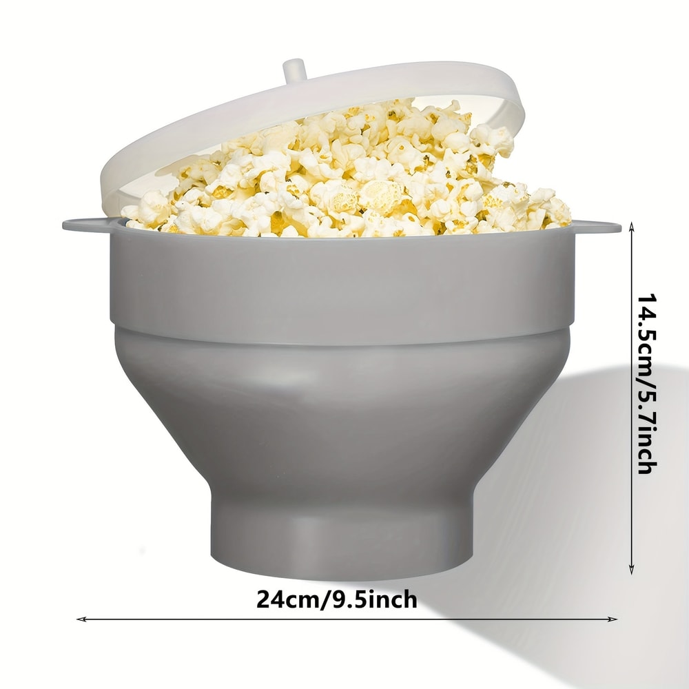 Microwave Popcorn Maker Large Capacity Foldable Silicone Bowl Dishwasher Safe For Perfect Family 1