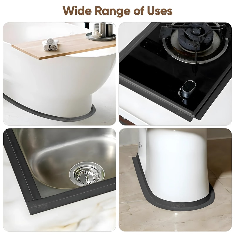 Self Adhesive PVC Waterproof Sealing Tape Strips Bathroom Shower Wall Sticker Mold Proof Kitchen Sink Caulk Strip