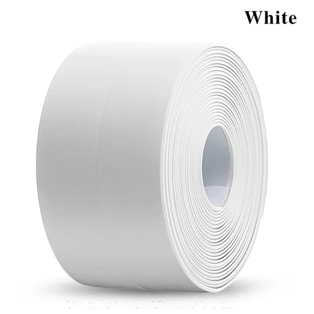 Self Adhesive PVC Waterproof Sealing Tape Strips Bathroom Shower Wall Sticker Mold Proof Kitchen Sink Caulk Strip