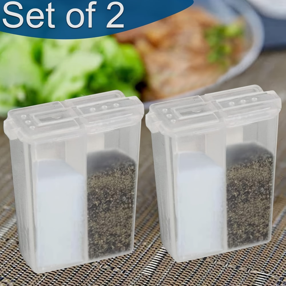 Compartment Camping Seasoning Shaker Spice Jar With Lid Outdoor BBQ Salt Pepper Storage Box 1