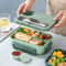Compartment Box Kids Lunch Box With Fork Spoon Microwave Food Storage Container 1