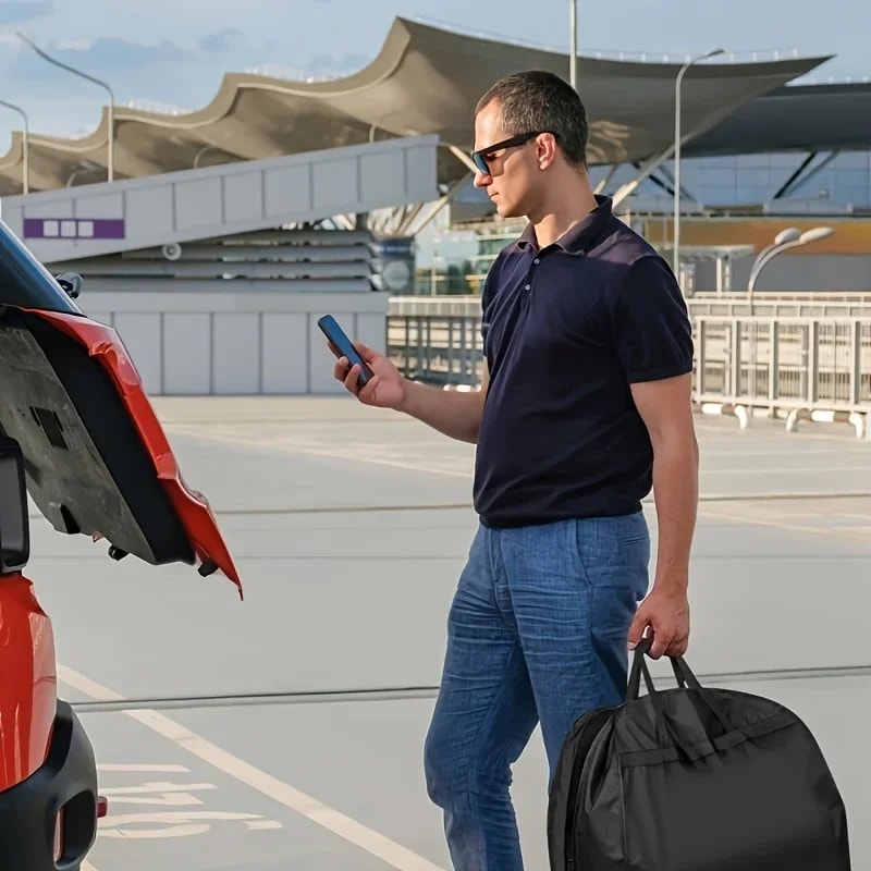 Travel Suit Bag with Zipper Closure – Hanging Clothes Storage Organizer for Shirts, Coats & Dresses