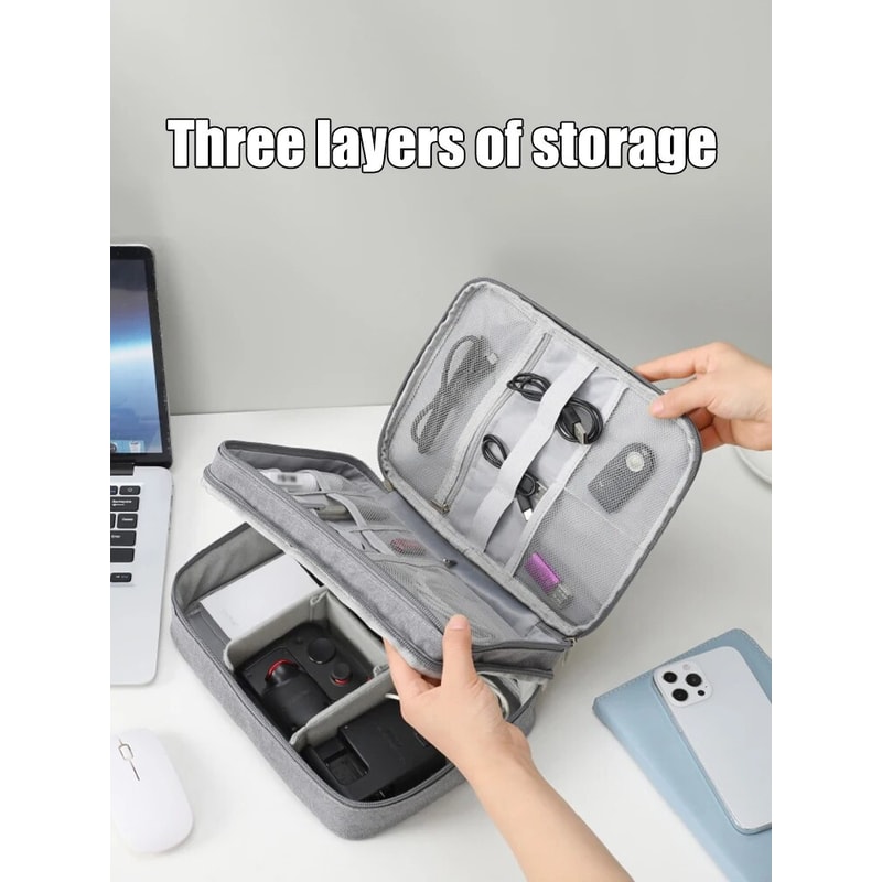 Travel Electronics Organizer Bag for Cables Chargers and Gadgets