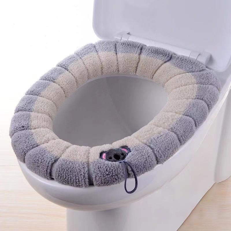 Thick Knitted Toilet Seat Cover Washable Antifreeze Mat Universal Fit 6