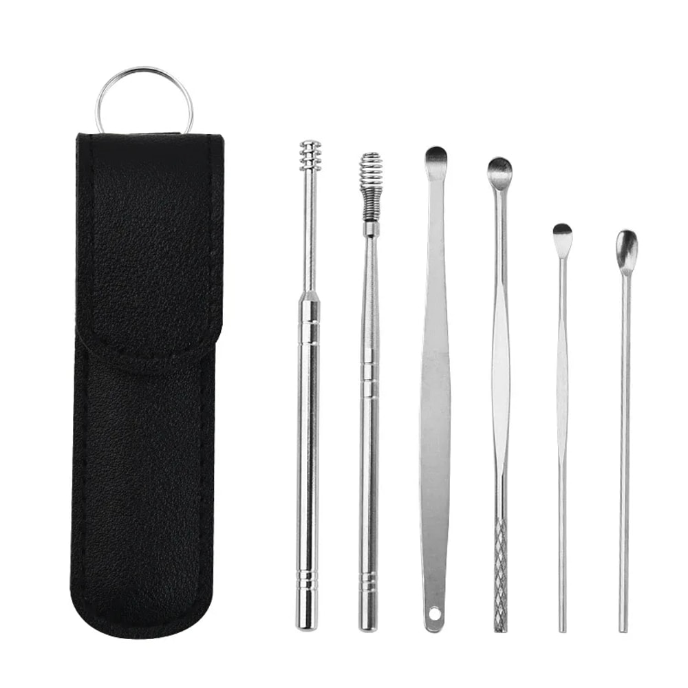 Stainless Steel Ear Wax Removal Kit Precision Ear Cleaner Set 0
