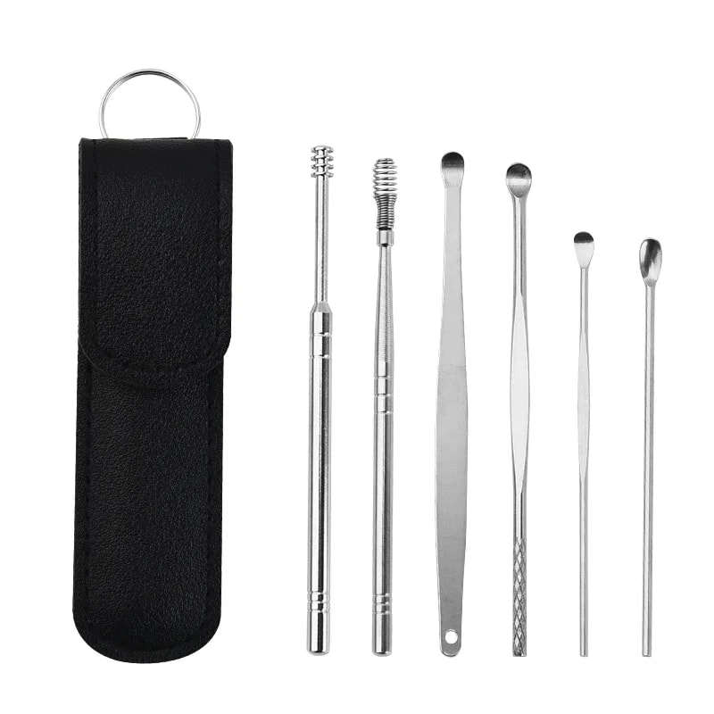 Stainless Steel Ear Wax Removal Kit Precision Ear Cleaner Set 6