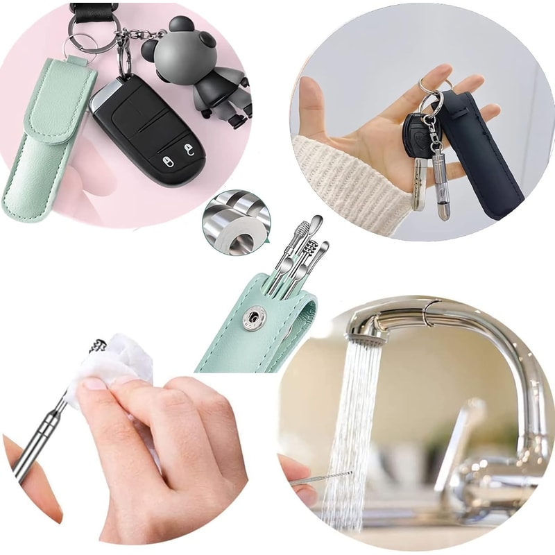 Stainless Steel Ear Wax Removal Kit Precision Ear Cleaner Set 4