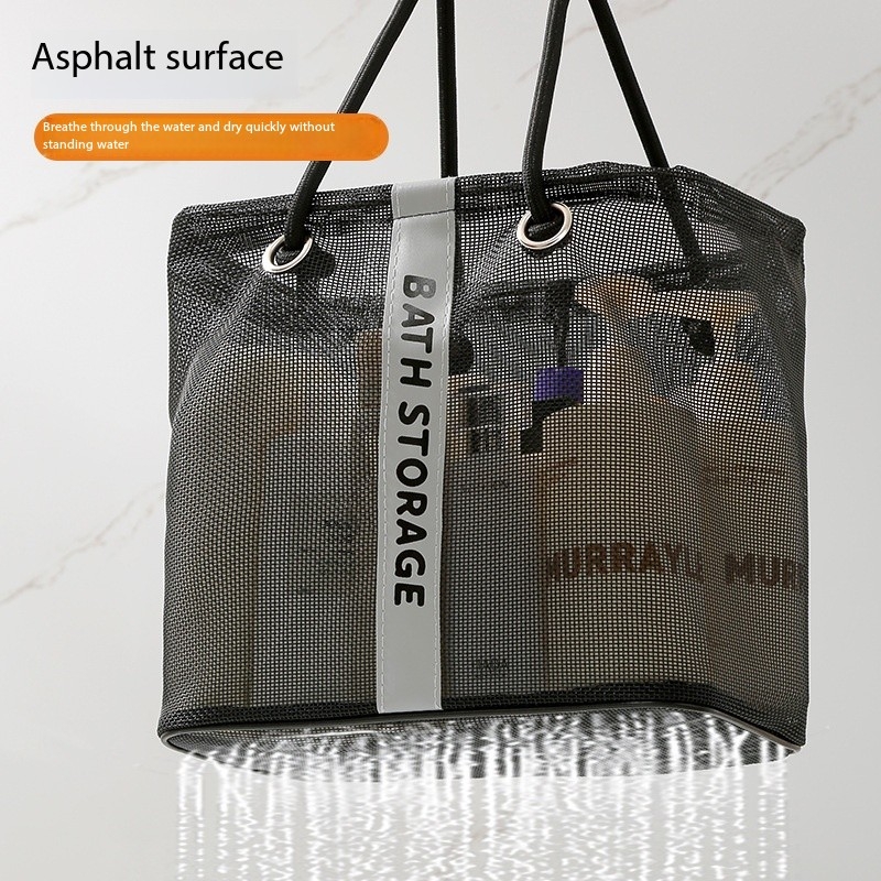 Collapsible Mesh Drain Basket Travel Toiletry Organizer with Carry Handle