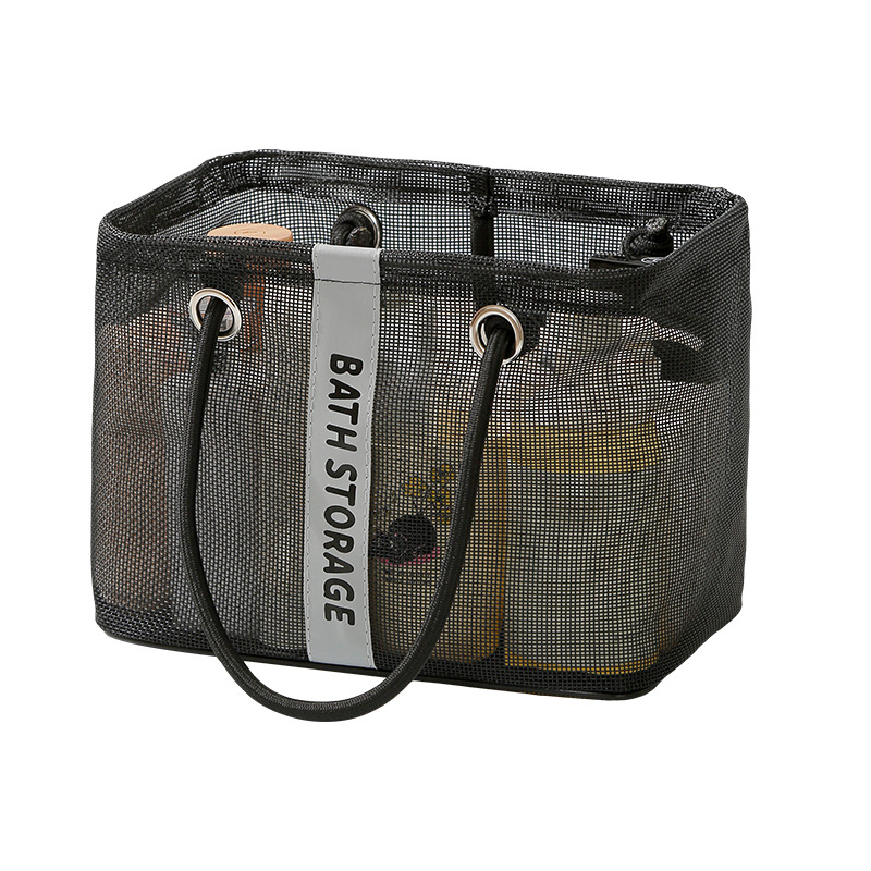 Collapsible Mesh Drain Basket Travel Toiletry Organizer with Carry Handle