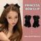 Elegant Black Velvet Bow Hair Clip Set For Women Princess Style Grab Clips 1