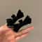 Elegant Black Velvet Bow Hair Clip Set For Women Princess Style Grab Clips 3